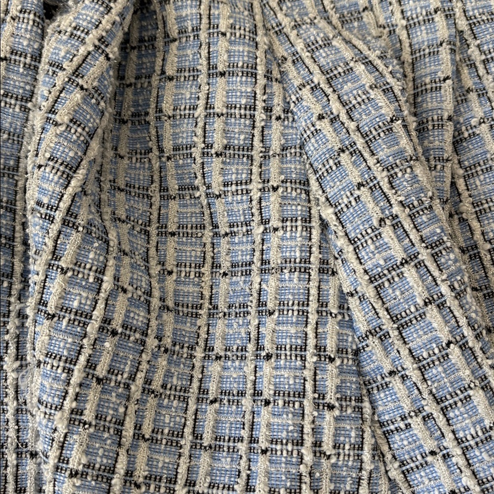 Elegant Blue and Black Plaid Women's Skirt - Picture 2 of 5